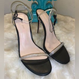 Madden Girl - Black Heels with Rhinestones s-10
